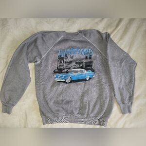 Vintage Gray Thunderbird Graphic Sweater